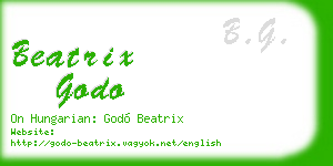 beatrix godo business card